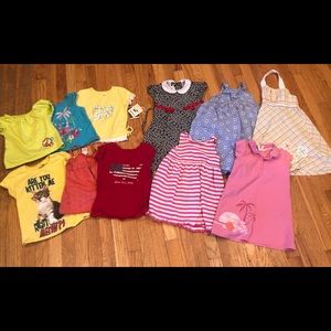 Lot Girls 4T 4/5 Dresses Tops Gap Old Navy T-Shirt